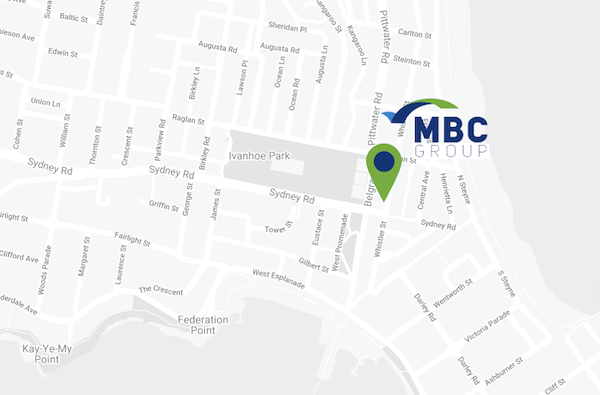 Map of Manly location MBC Group offices